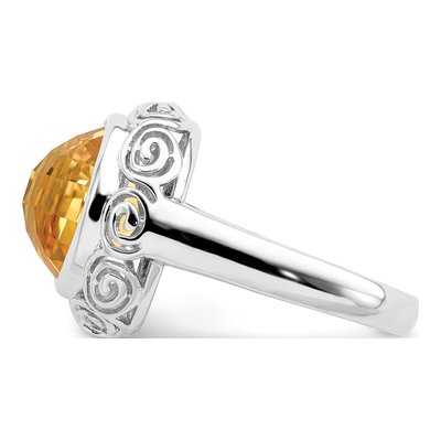 Sterling Silver Citrine Ring – view 5