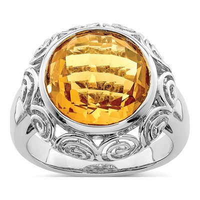 Sterling Silver Citrine Ring