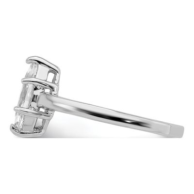 Sterling Silver CZ Marquise Solitaire Engagement Ring – view 5
