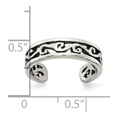 Sterling Silver Filigree Toe Ring – view 4