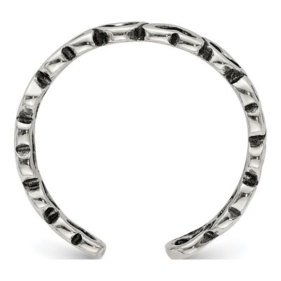Sterling Silver Antiqued Heart Toe Ring – view 3
