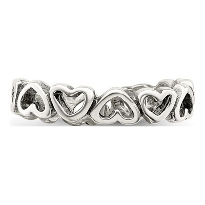 Sterling Silver Antiqued Heart Toe Ring – view 6