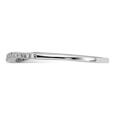 Sterling Silver 1/10 ct tw Diamond Wrap Ring – view 5
