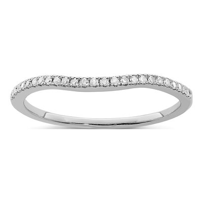 Sterling Silver 1/10 ct tw Diamond Wrap Ring