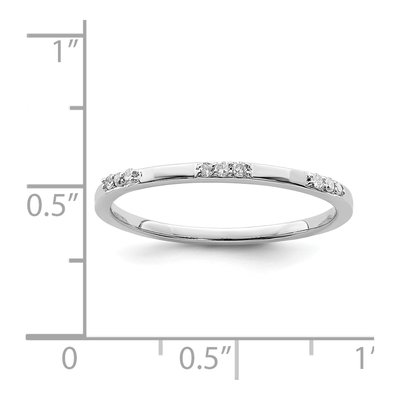 Sterling Silver 1/20 ct tw Diamond Ring – view 4