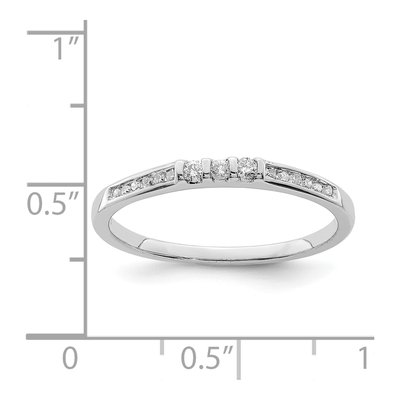 Sterling Silver 1/8 ct tw Diamond Ring – view 4