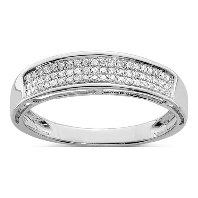 Sterling Silver 1/6 ct tw Diamond Ring