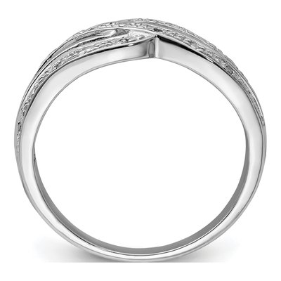 Sterling Silver 1/20 ct tw Diamond Ring – view 3