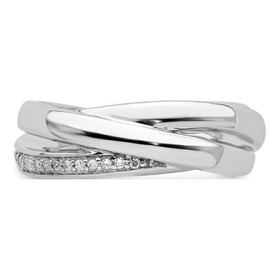 Sterling Silver 1/5 ct tw Diamond Ring – view 3
