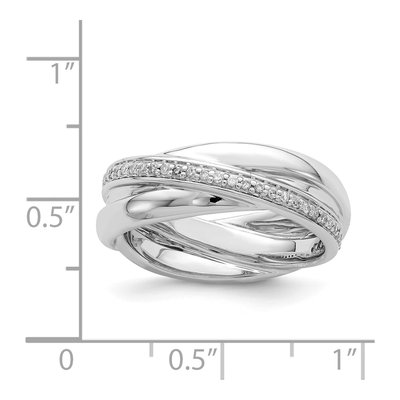 Sterling Silver 1/5 ct tw Diamond Ring – view 4