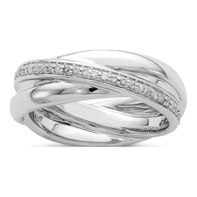 Sterling Silver 1/5 ct tw Diamond Ring