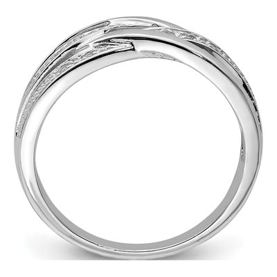 Sterling Silver 1/20 ct tw Diamond Ring – view 3