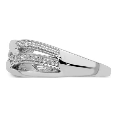 Sterling Silver 1/20 ct tw Diamond Ring – view 4