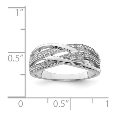Sterling Silver 1/20 ct tw Diamond Ring – view 5
