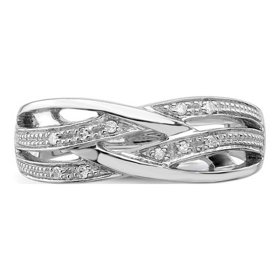 Sterling Silver 1/20 ct tw Diamond Ring – view 6