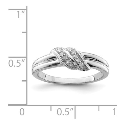 Sterling Silver 1/15 ct tw Diamond Ring – view 5