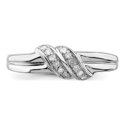 Sterling Silver 1/15 ct tw Diamond Ring – view 6