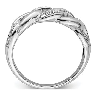 Sterling Silver Diamond Ring – view 3