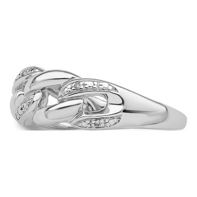 Sterling Silver Diamond Ring – view 4