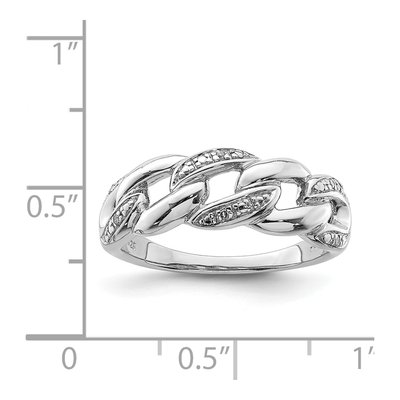 Sterling Silver Diamond Ring – view 5