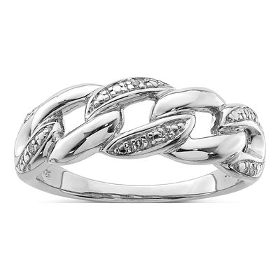 Sterling Silver Diamond Ring