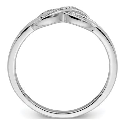 Sterling Silver 1/20 ct tw Diamond Infinity Ring – view 3