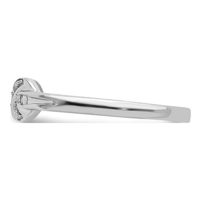 Sterling Silver 1/20 ct tw Diamond Infinity Ring – view 4