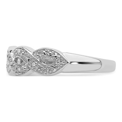 Sterling Silver Diamond Bezel Ring – view 4