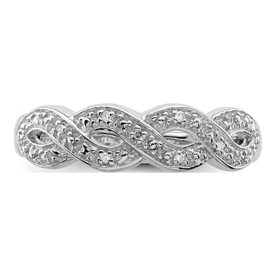 Sterling Silver Diamond Bezel Ring – view 6