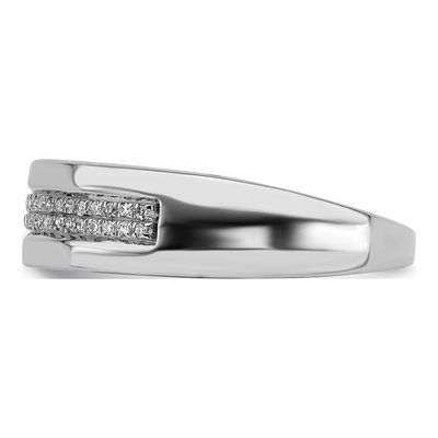 Sterling Silver 1/7 ct tw Diamond Ring – view 5