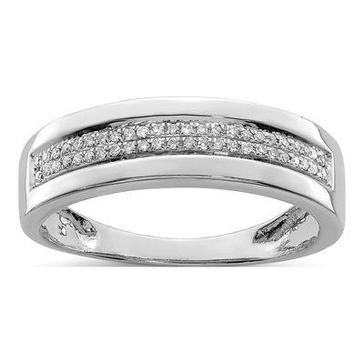 Sterling Silver 1/7 ct tw Diamond Ring
