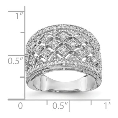Sterling Silver 0.34 ct tw Diamond Fancy Ring – view 4