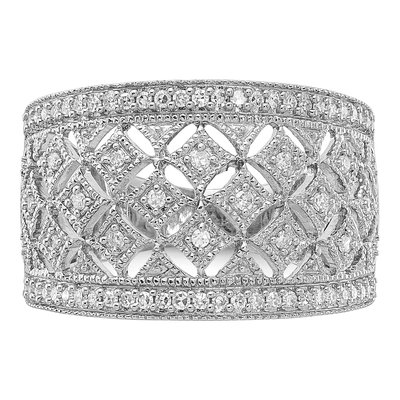 Sterling Silver 0.34 ct tw Diamond Fancy Ring – view 6