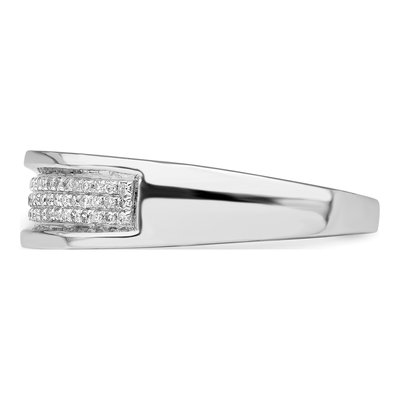 Men's Sterling Silver 1/4 ct tw Diamond Ring – view 4