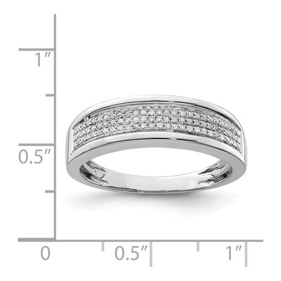 Men's Sterling Silver 1/4 ct tw Diamond Ring – view 5