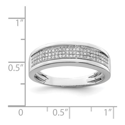 Men's Sterling Silver 0.29 ct tw Diamond Ring – view 5