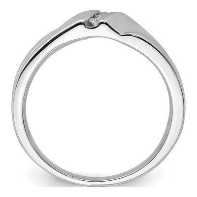 Men's Sterling Silver 1/15 ct tw Diamond Ring – view 3