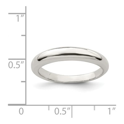 Sterling Silver 4mm Domed Stackable Band – view 4