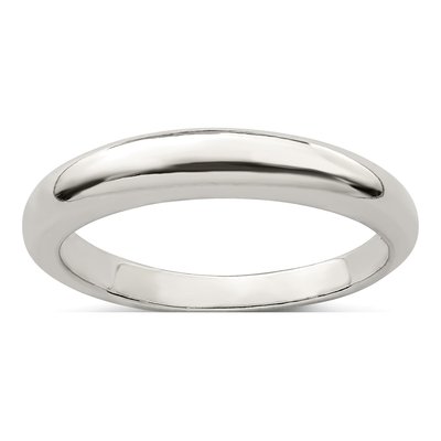 Sterling Silver 4mm Domed Stackable Band