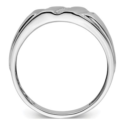 Men's Sterling Silver 1/10 ct tw Diamond Ring – view 3
