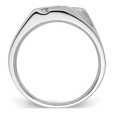 Men's Sterling Silver 1/8 ct tw Diamond Ring – view 3
