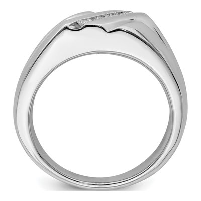 Men's Sterling Silver 1/7 ct tw Diamond Channel Ring – view 3