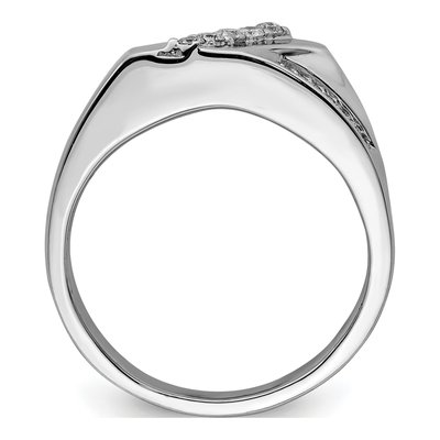 Men's Sterling Silver 1/3 ct tw Diamond Ring – view 3