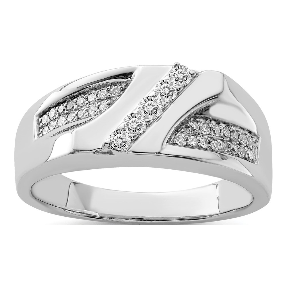 Men's Sterling Silver 1/3 ct tw Diamond Ring