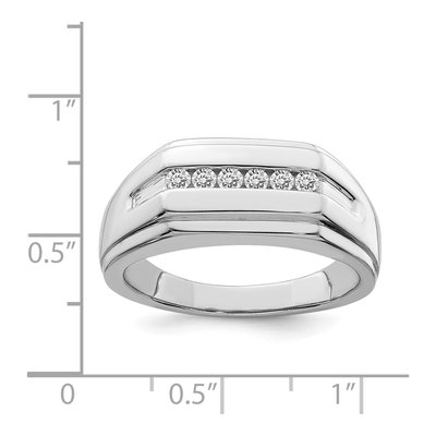 Men's Sterling Silver 1/4 ct tw Diamond Ring – view 4
