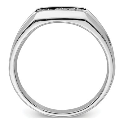Men's Sterling Silver Diamond Ring – view 3