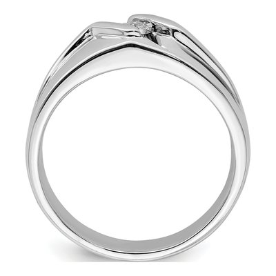 Men's Sterling Silver 1/20 ct tw Diamond Ring – view 3