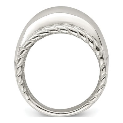 Sterling Silver Twisted Dome Ring – view 3