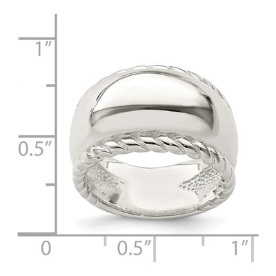 Sterling Silver Twisted Dome Ring – view 4