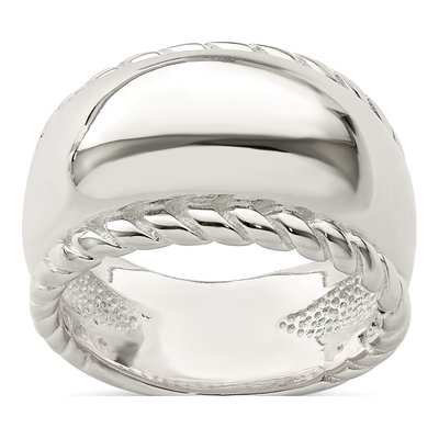 Sterling Silver Twisted Dome Ring